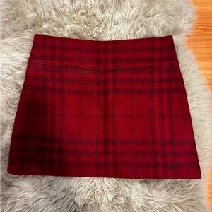 Burberry Red Plaid Mini Skirt